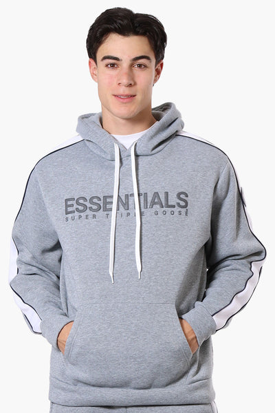 Essentials Super Triple Goose Chest Logo Hoodie - Grey - Mens Hoodies & Sweatshirts - International Clothiers