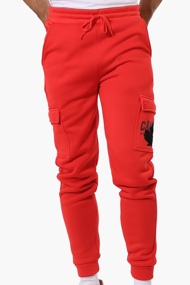 Canada Weather Gear Tie Waist Cargo Joggers - Red - Mens Joggers & Sweatpants - International Clothiers