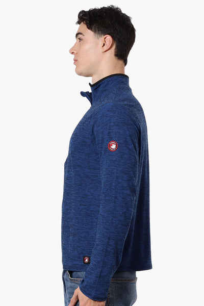 Canada Weather Gear Basic 1/4 Zip Long Sleeve Top - Navy - Mens Long Sleeve Tops - International Clothiers