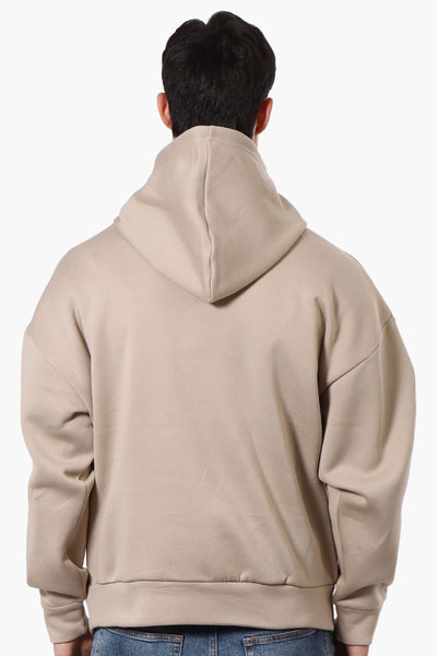 Essentials By Drill Box Logo Fleece Hoodie - Taupe - Mens Hoodies & Sweatshirts - International Clothiers