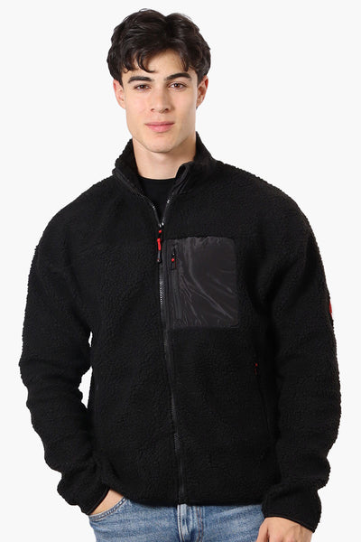 Canada Weather Gear Sherpa Zip Up Lightweight Jacket - Black - Mens Lightweight Jackets - International Clothiers