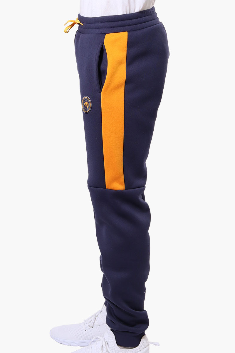 Essentials Super Triple Goose Side Stripe Tie Waist Joggers - Navy - Mens Joggers & Sweatpants - International Clothiers