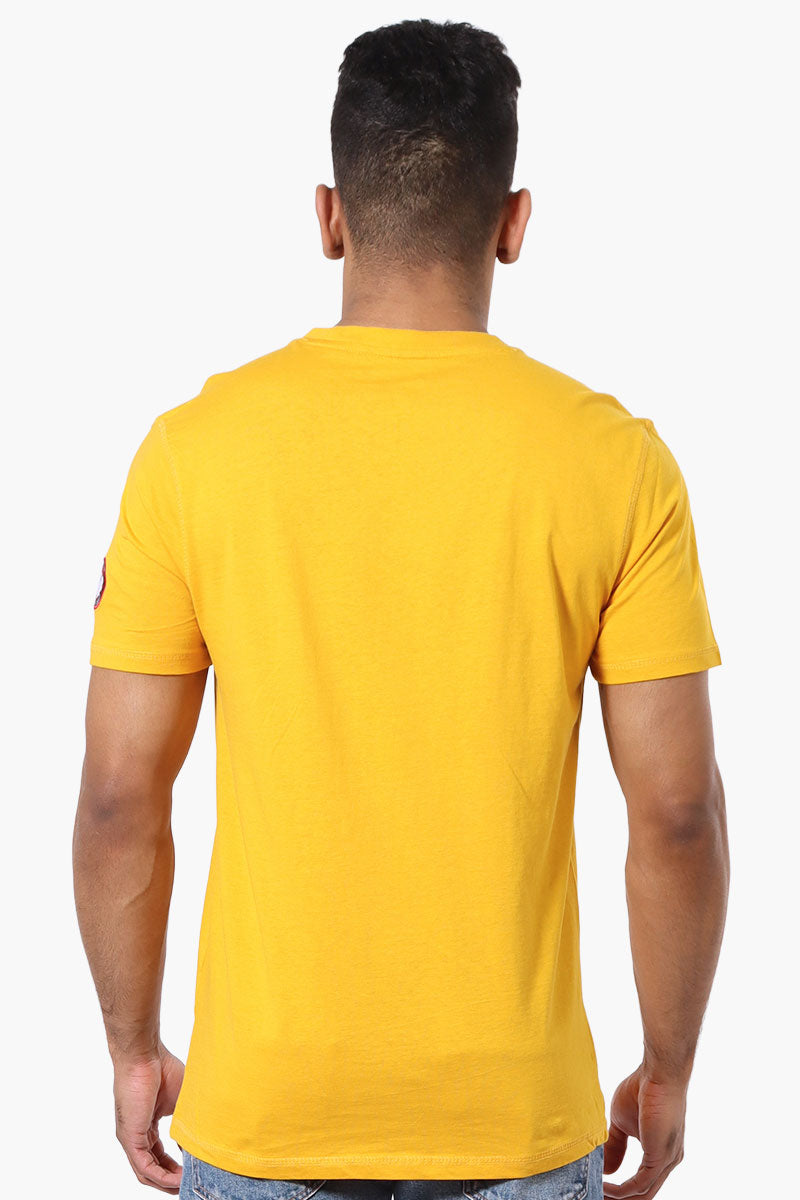 Canada Weather Gear Chest Logo Print Tee - Yellow - Mens Tees & Tank Tops - International Clothiers