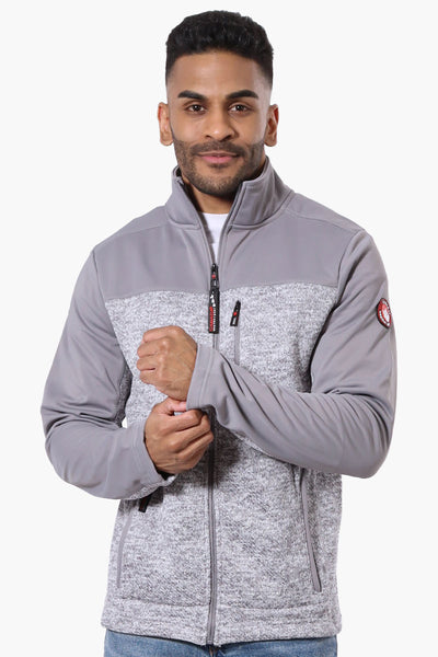 Canada Weather Gear Zip Up Fleece Lightweight Jacket - Grey - Mens Lightweight Jackets - International Clothiers