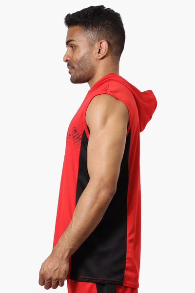 Canada Weather Gear Hooded Muscle Tee - Red - Mens Tees & Tank Tops - International Clothiers