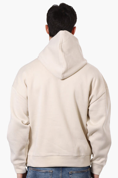 Essentials By Drill Box Logo Fleece Hoodie - Cream - Mens Hoodies & Sweatshirts - International Clothiers