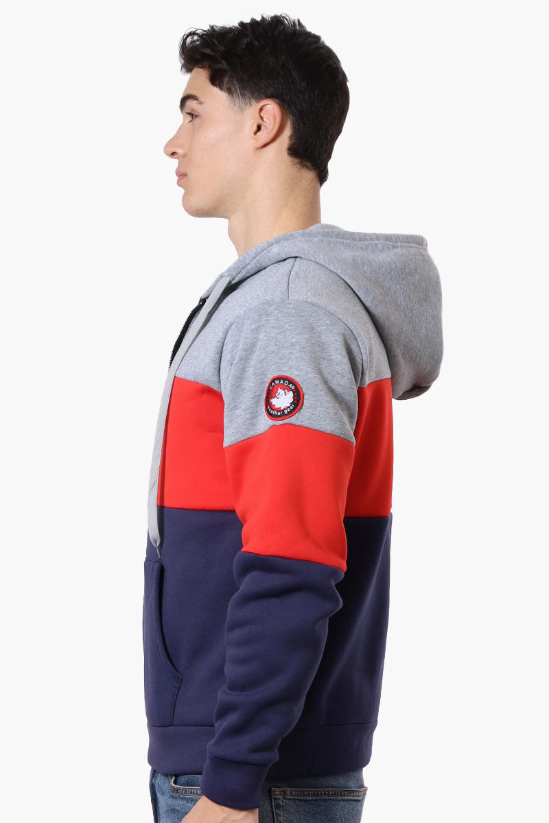 Canada Weather Gear 1/2 Zip Colour Block Hoodie - Grey - Mens Hoodies & Sweatshirts - International Clothiers