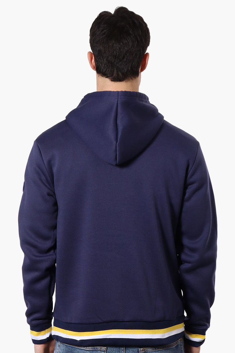 Essentials Super Triple Goose Striped Cuff Detail Hoodie - Navy - Mens Hoodies & Sweatshirts - International Clothiers