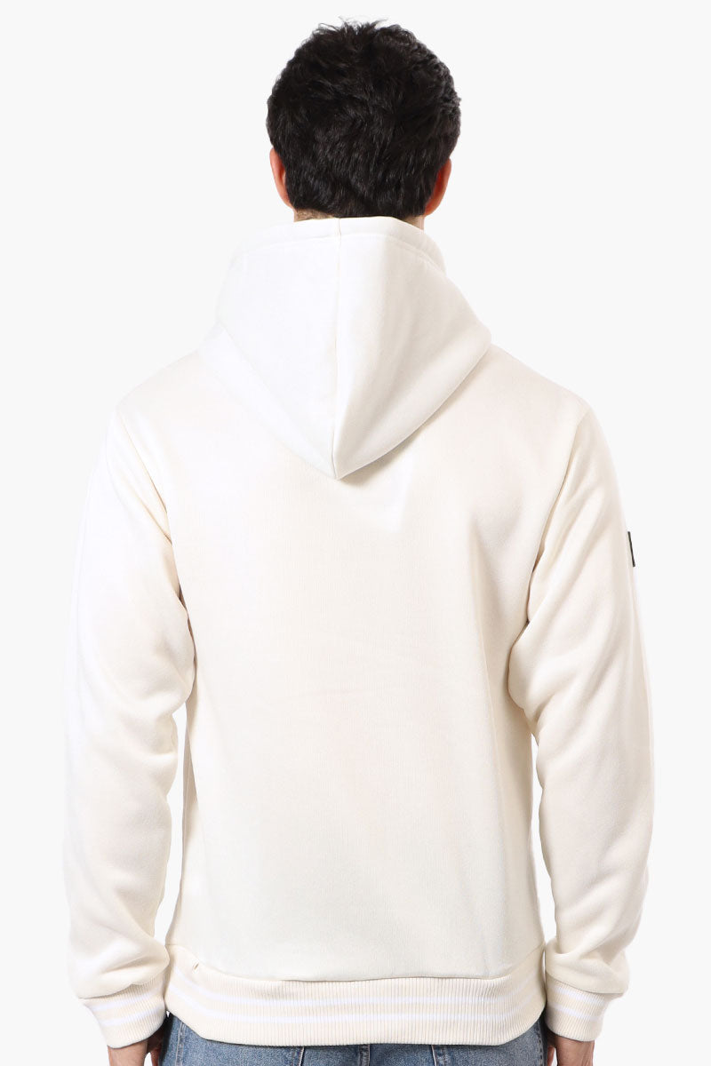 Canada Weather Gear Striped Cuff Hoodie - White - Mens Hoodies & Sweatshirts - International Clothiers