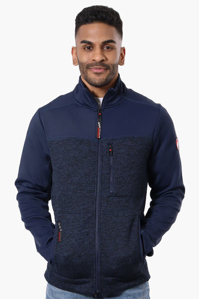 Canada Weather Gear Zip Up Fleece Lightweight Jacket - Navy - Mens Lightweight Jackets - International Clothiers