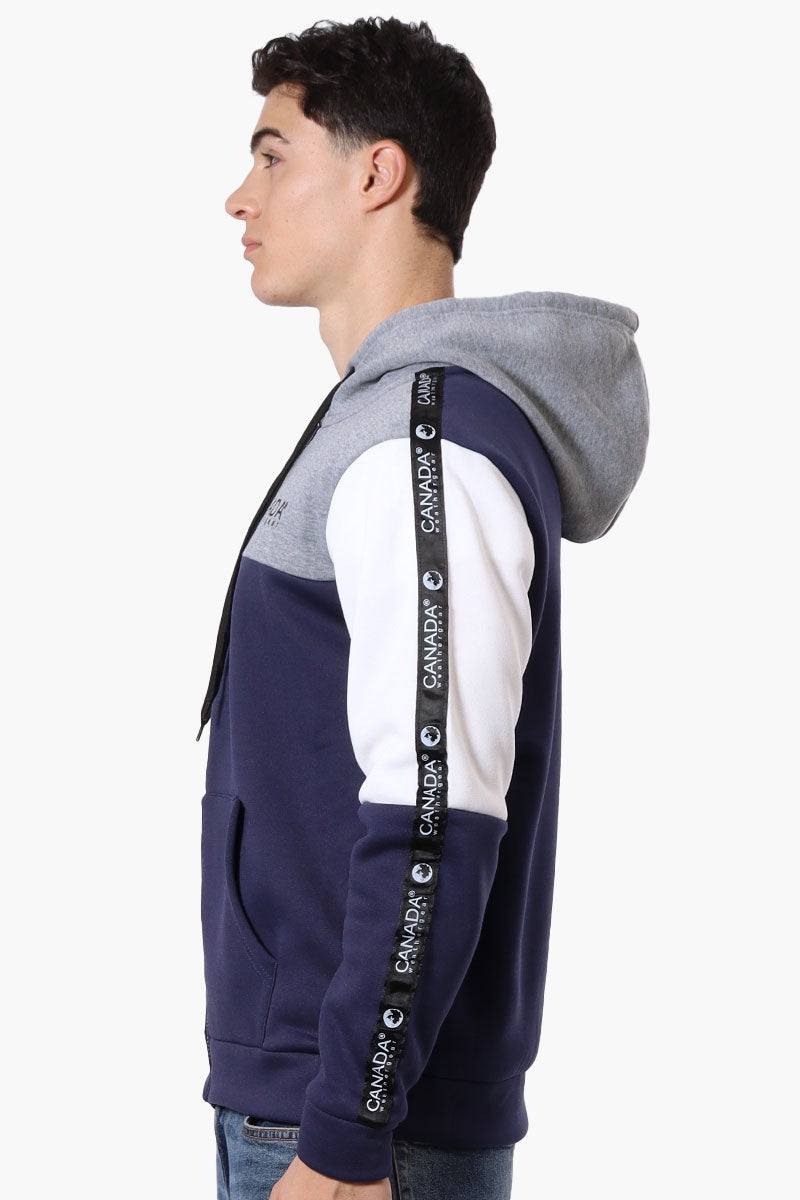 Canada Weather Gear Colour Block Sleeve Detail Hoodie - Grey - Mens Hoodies & Sweatshirts - International Clothiers