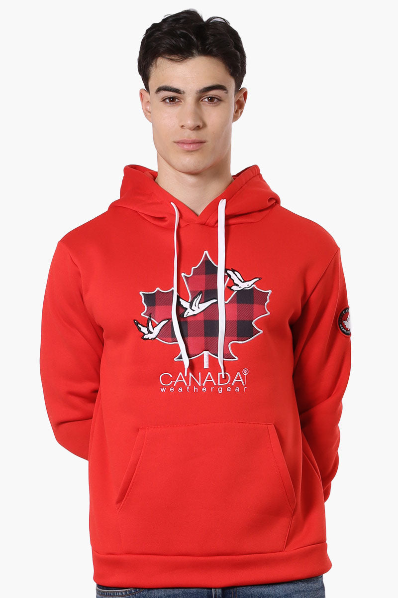 Canada Weather Gear Chest Logo Hoodie - Red - Mens Hoodies & Sweatshirts - International Clothiers