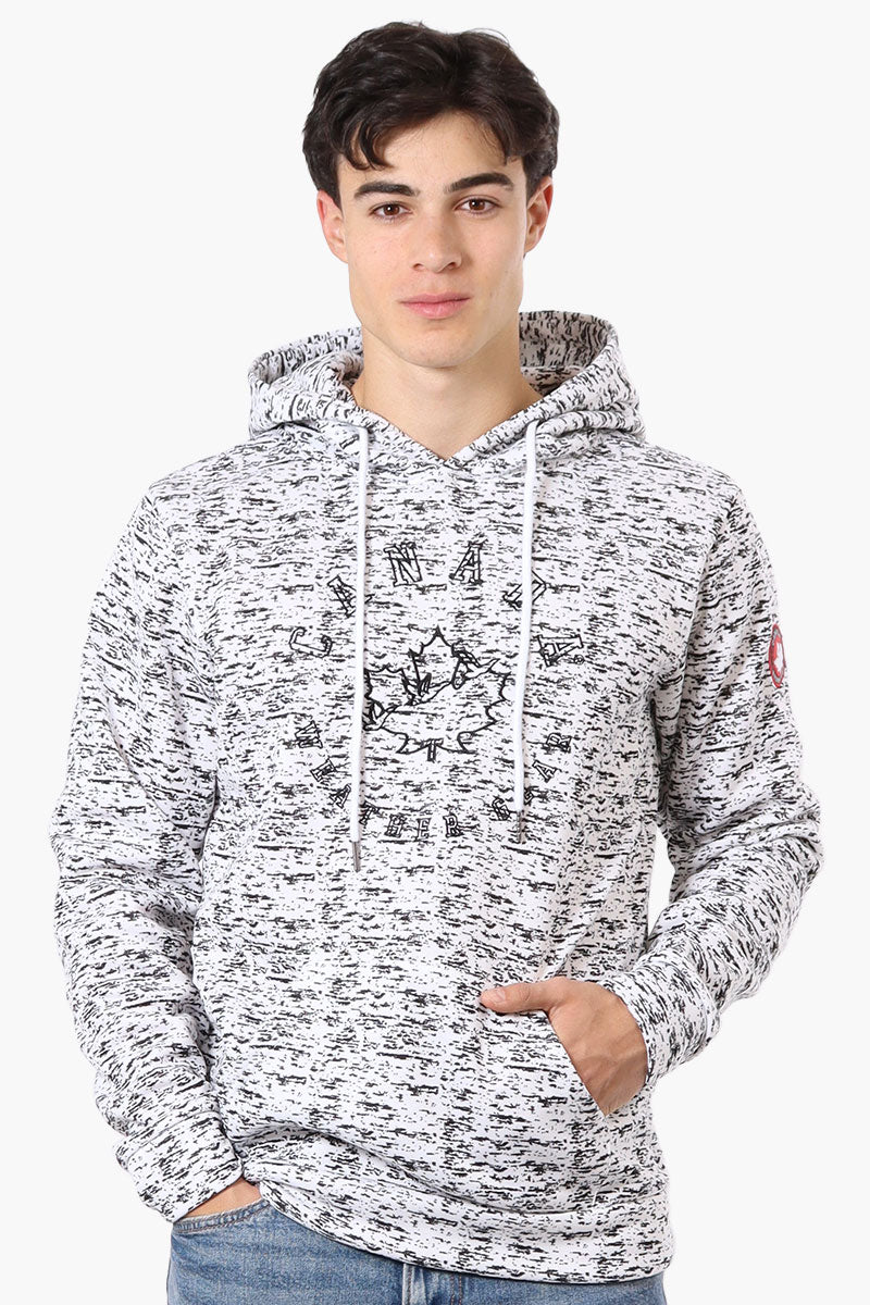 Canada Weather Gear Patterned Embroidered Hoodie - White - Mens Hoodies & Sweatshirts - International Clothiers