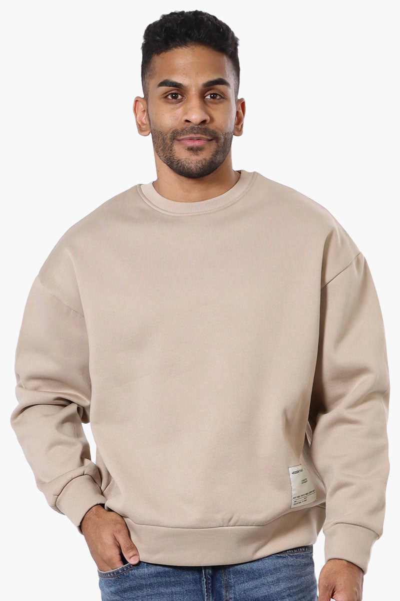 Drill Essentials Side Patch Pullover Sweatshirt - Taupe - Mens Hoodies & Sweatshirts - International Clothiers