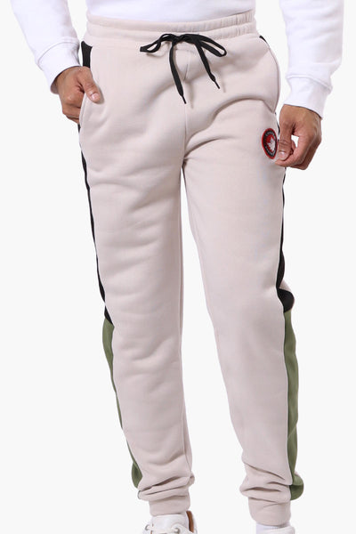 Canada Weather Gear Side Stripe Colour Block Joggers - Beige - Mens Joggers & Sweatpants - International Clothiers