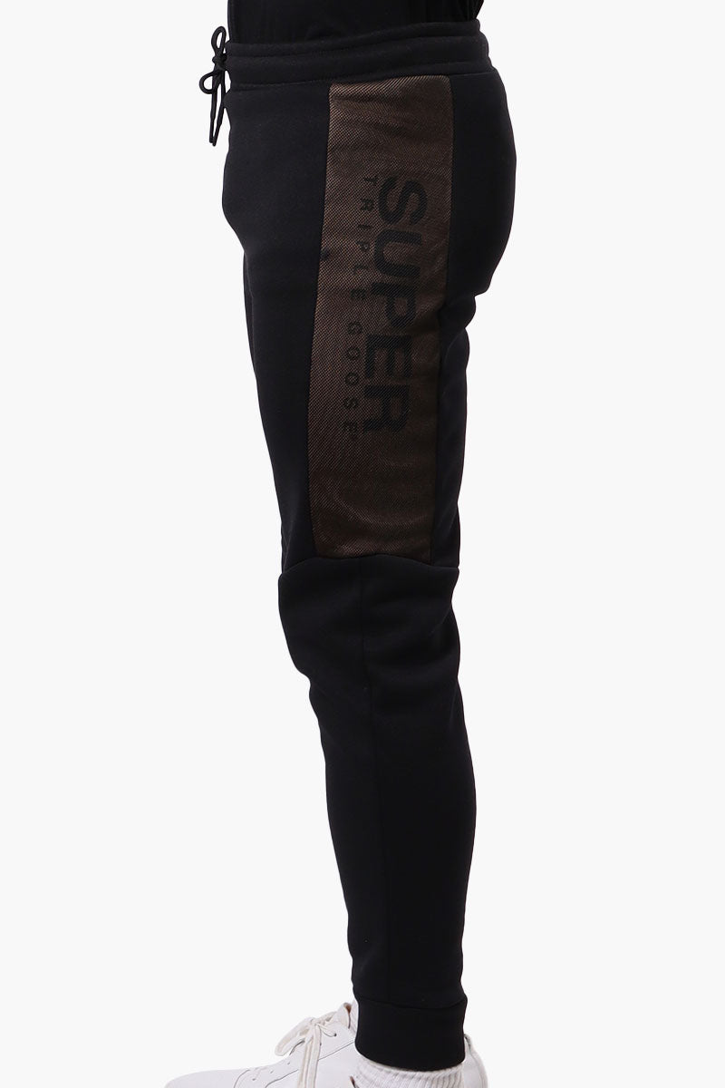 Super Triple Goose Mesh Insert Joggers - Black - Mens Joggers & Sweatpants - International Clothiers