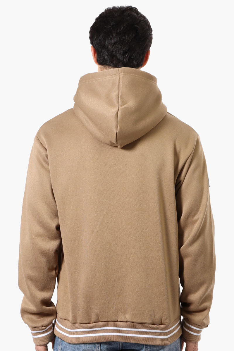 Canada Weather Gear Striped Cuff Hoodie - Beige - Mens Hoodies & Sweatshirts - International Clothiers