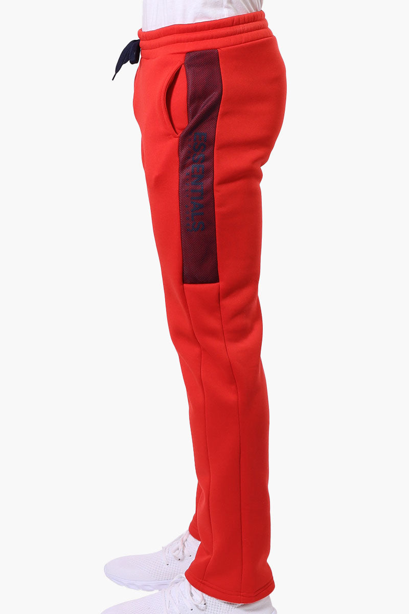 Essentials Super Triple Goose Side Mesh Insert Sweatpants - Red - Mens Joggers & Sweatpants - International Clothiers