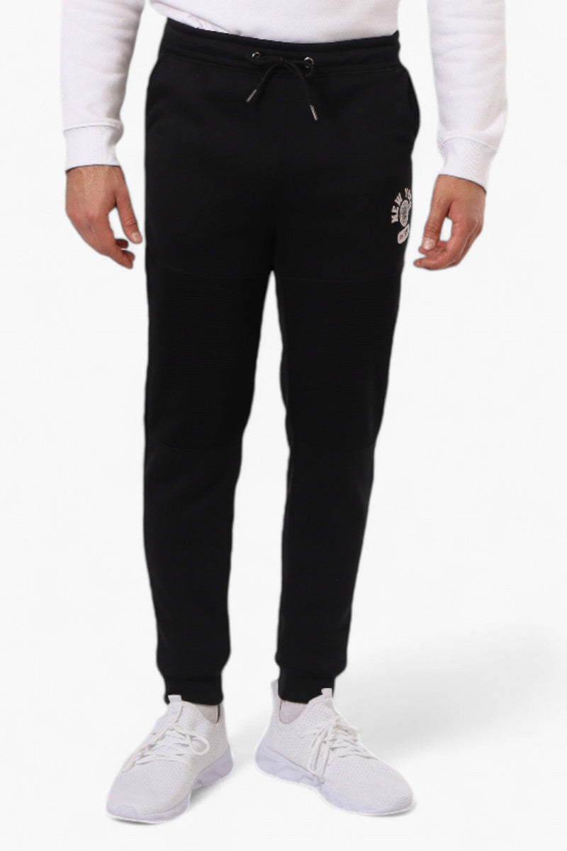 Super Triple Goose Tie Waist New York Print Joggers - Black - Mens Joggers & Sweatpants - International Clothiers