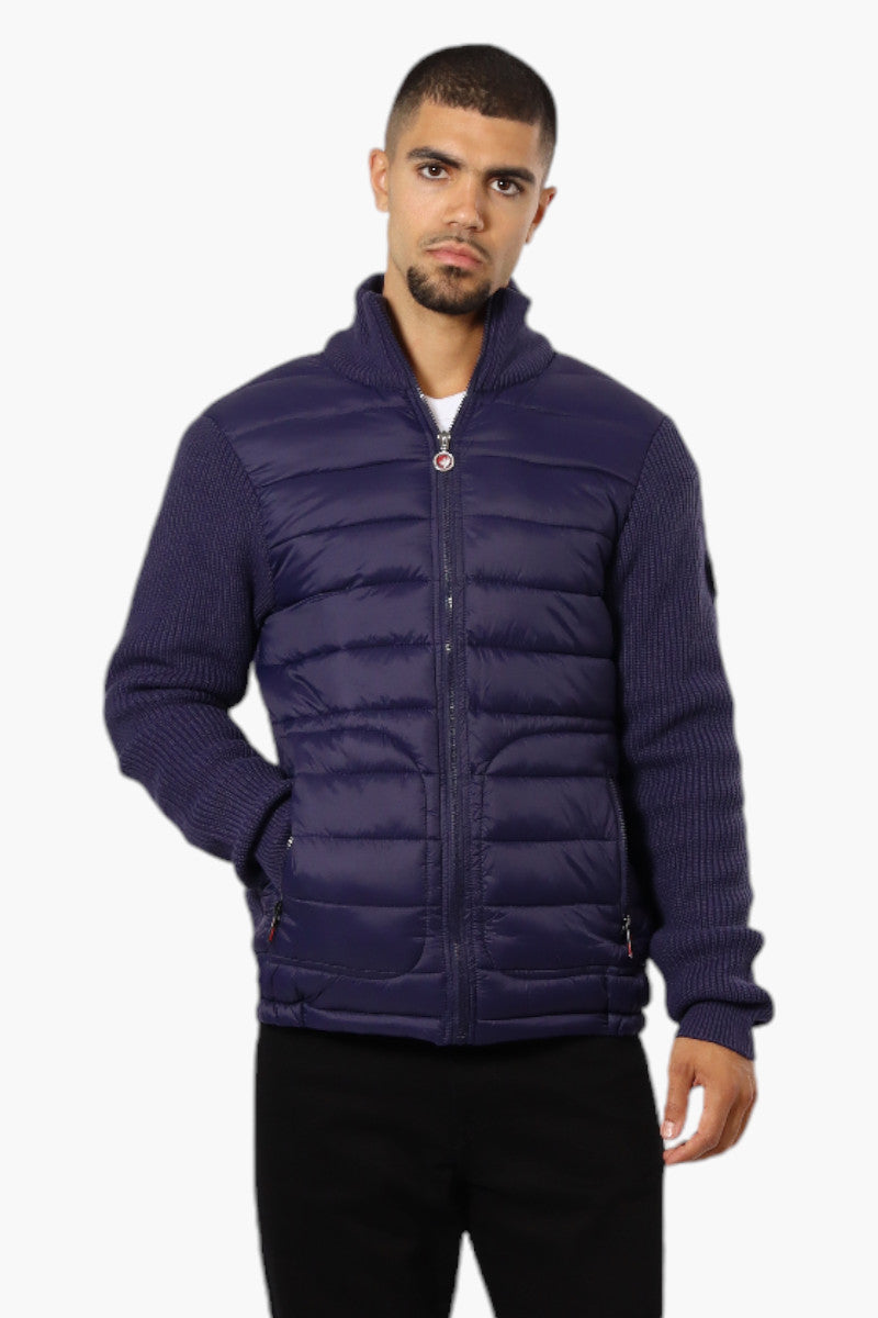 Canada Weather Gear Sweater Knit Polyfill Lightweight Jacket - Navy - Mens Lightweight Jackets - International Clothiers