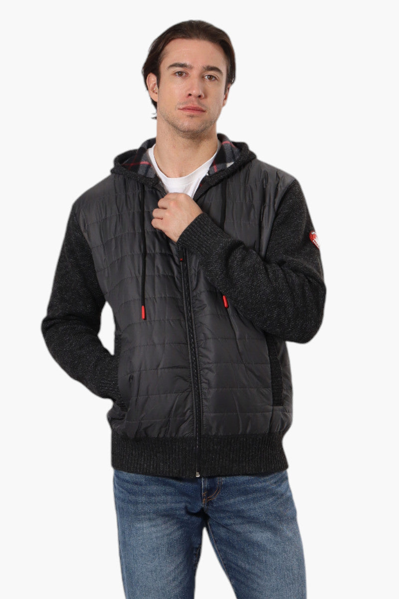 Canada Weather Gear Hooded Fleece Lined Lightweight Jacket - Black - Mens Lightweight Jackets - International Clothiers