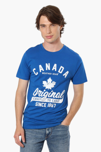 Canada Weather Gear Coast To Coast Print Tee - Blue - Mens Tees & Tank Tops - International Clothiers