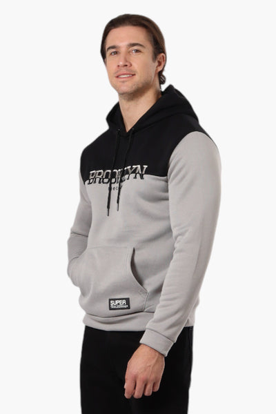 Super Triple Goose Embroidered Colour Block Hoodie - Grey - Mens Hoodies & Sweatshirts - International Clothiers