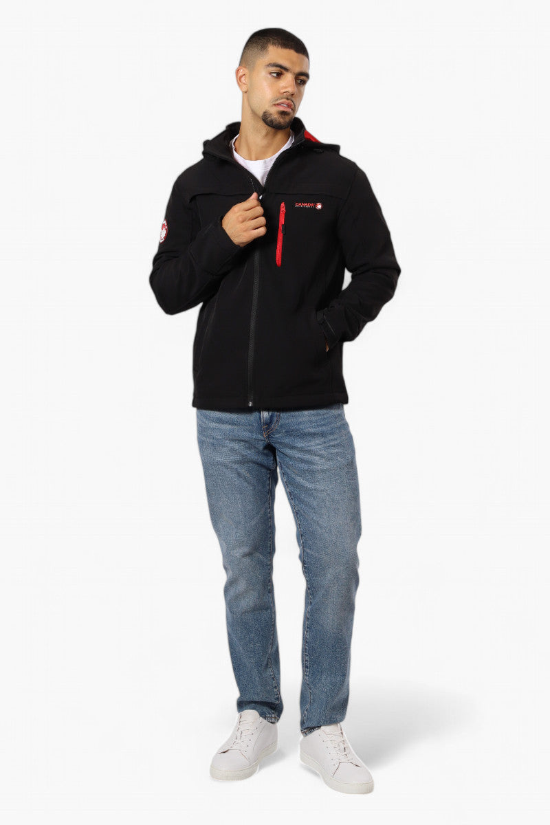 Canada Weather Gear Hooded Fleece Lined Lightweight Jacket - Black - Mens Lightweight Jackets - International Clothiers