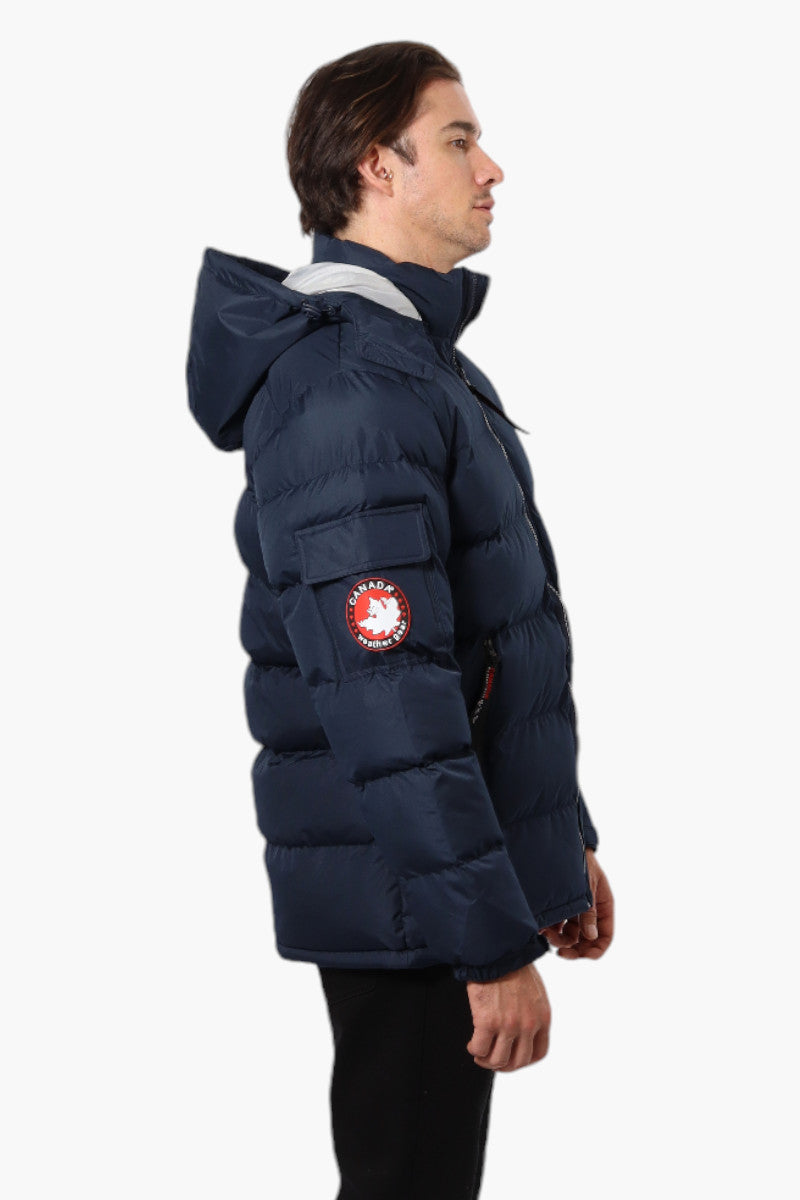 Canada Weather Gear Zip Pocket Bubble Bomber Jacket - Navy - Mens Bomber Jackets - International Clothiers