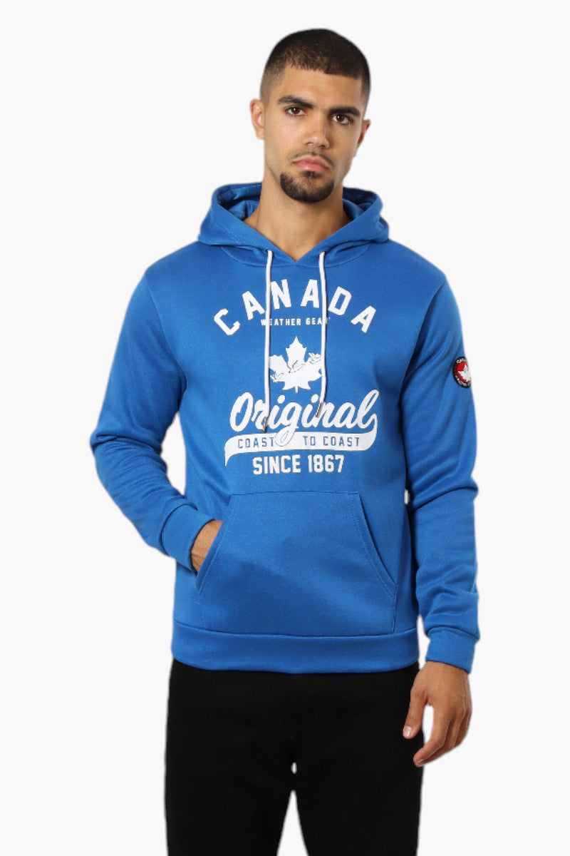 Canada Weather Gear Coast To Coast Print Hoodie - Blue - Mens Hoodies & Sweatshirts - International Clothiers