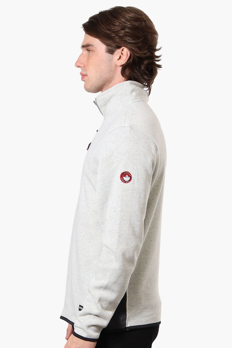 Canada Weather Gear Solid Half Zip Sweatshirt - White - Mens Hoodies & Sweatshirts - International Clothiers