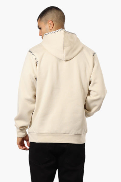 Essentials By Drill Clothing Stitch Detail Hoodie - Cream - Mens Hoodies & Sweatshirts - International Clothiers