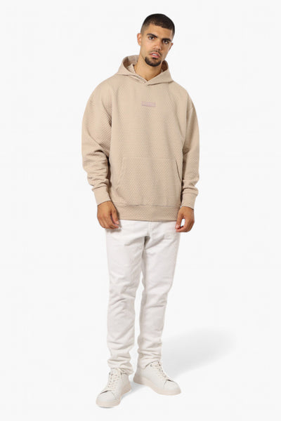 Essentials By Drill Clothing Hexagon Jacquard Drop Shoulder Hoodie - Cream - Mens Hoodies & Sweatshirts - International Clothiers