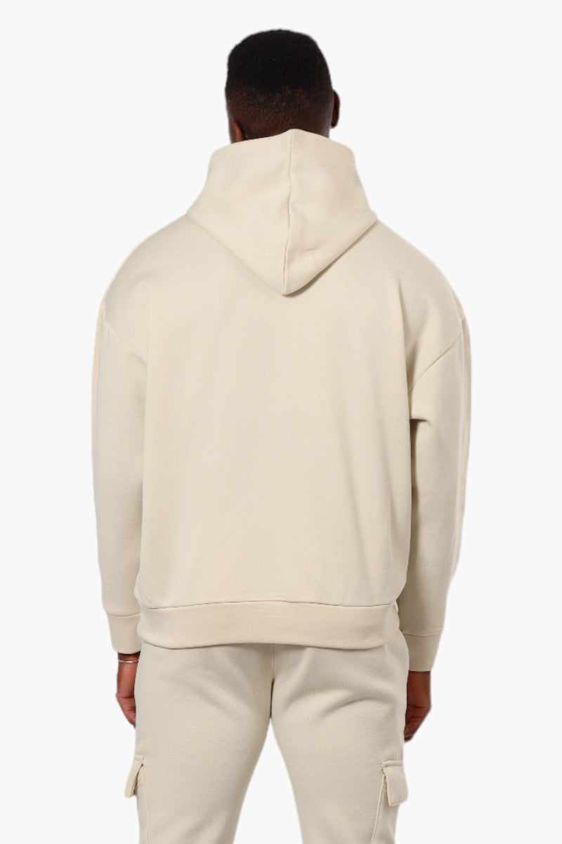 Essentials Solid Drop Shoulder Pullover Hoodie - Cream - Mens Hoodies & Sweatshirts - International Clothiers