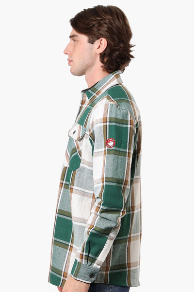 Canada Weather Gear Plaid Button Up Casual Shirt - Green - Mens Casual Shirts - International Clothiers