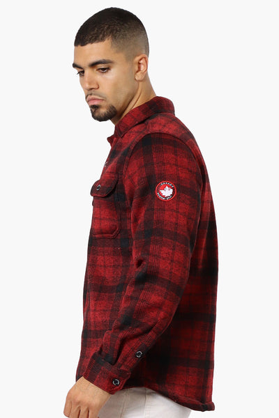 Canada Weather Gear Plaid Flap Pocket Lightweight Jacket - Red - Mens Lightweight Jackets - International Clothiers