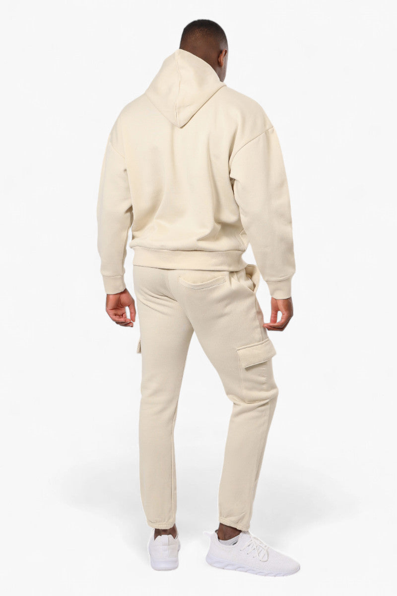 Essentials Solid Tie Waist Cargo Joggers - Cream - Mens Joggers & Sweatpants - International Clothiers