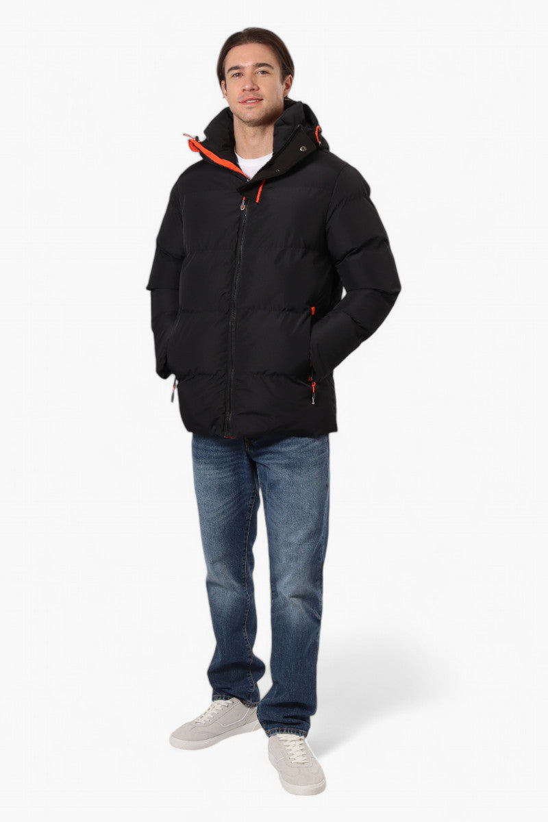 Canada Weather Gear Contrast Trim Bubble Bomber Jacket - Black - Mens Bomber Jackets - International Clothiers