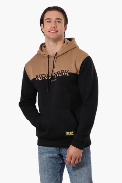 Super Triple Goose Embroidered Colour Block Hoodie - Brown - Mens Hoodies & Sweatshirts - International Clothiers