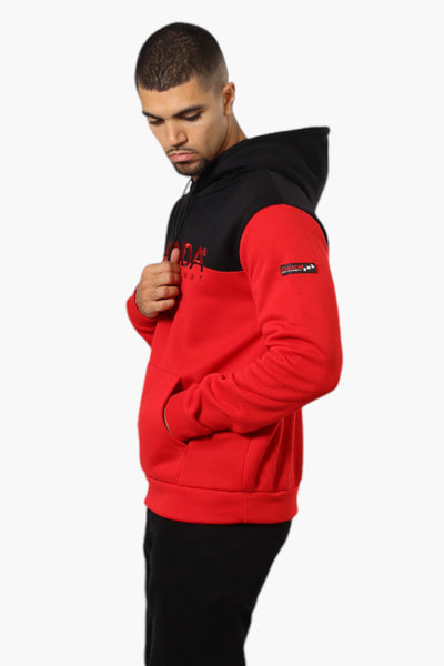 Canada Weather Gear Colour Block Embroidered Logo Hoodie - Red - Mens Hoodies & Sweatshirts - International Clothiers