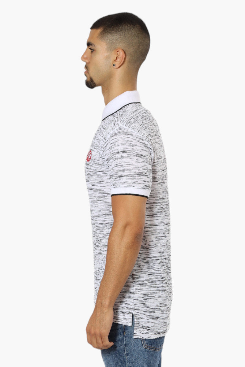Canada Weather Gear Patterned Stripe Detail Polo Shirt - White - Mens Polo Shirts - International Clothiers