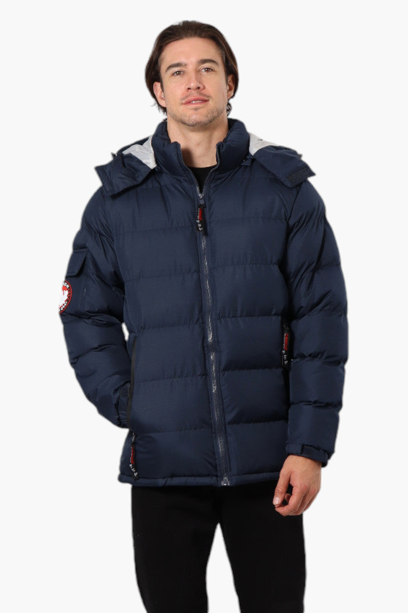 Canada Weather Gear Zip Pocket Bubble Bomber Jacket - Navy - Mens Bomber Jackets - International Clothiers