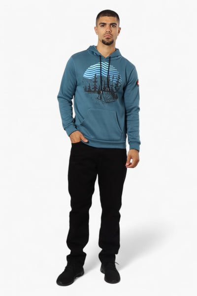 Canada Weather Gear Camping Print Hoodie - Teal - Mens Hoodies & Sweatshirts - International Clothiers