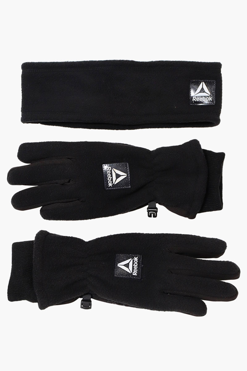 Reebok Solid Headband Glove Set - Black - Mens Gloves - International Clothiers