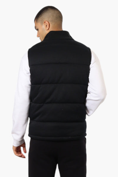 Canada Weather Gear Solid Sweater Knit Puffer Vest - Black - Mens Vests - International Clothiers