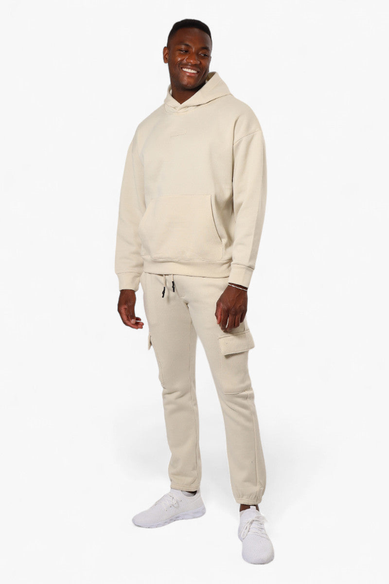 Essentials Solid Drop Shoulder Pullover Hoodie - Cream - Mens Hoodies & Sweatshirts - International Clothiers