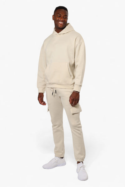 Essentials Solid Drop Shoulder Pullover Hoodie - Cream - Mens Hoodies & Sweatshirts - International Clothiers