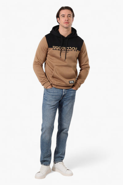 Super Triple Goose Embroidered Colour Block Hoodie - Brown - Mens Hoodies & Sweatshirts - International Clothiers