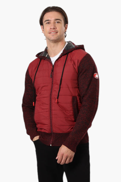 Canada Weather Gear Hooded Fleece Lined Lightweight Jacket - Red - Mens Lightweight Jackets - International Clothiers