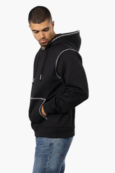 Essentials By Drill Clothing Stitch Detail Hoodie - Black - Mens Hoodies & Sweatshirts - International Clothiers